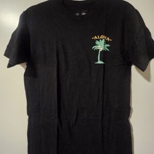 Men's Riot Society Aloha Hula Skull Black Shirt